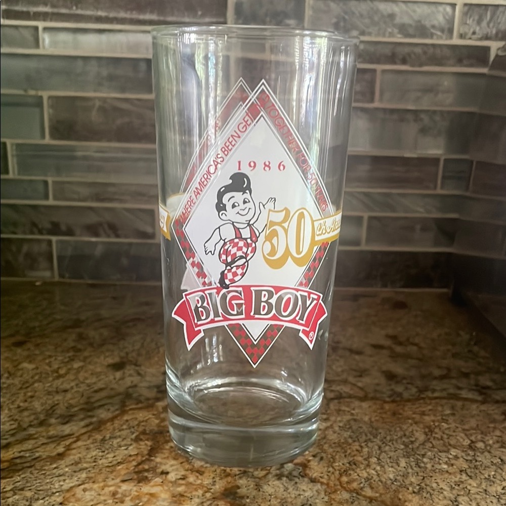 1986 50th Anniversary Bobs Big Boy Glass